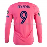 Camisetas De Futbol Baratas Real Madrid Karim Benzema 9 Segunda Equipación Manga Larga 2020-21..